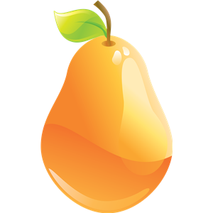 Yellow pear PNG image-3468